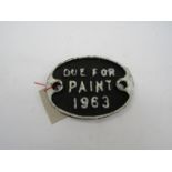 A cast iron wagon plate - Due For Repaint,