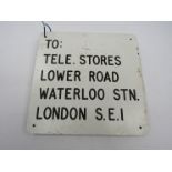 Two Traffolyte crate labels that were used when the Waterloo Station clock was transported for