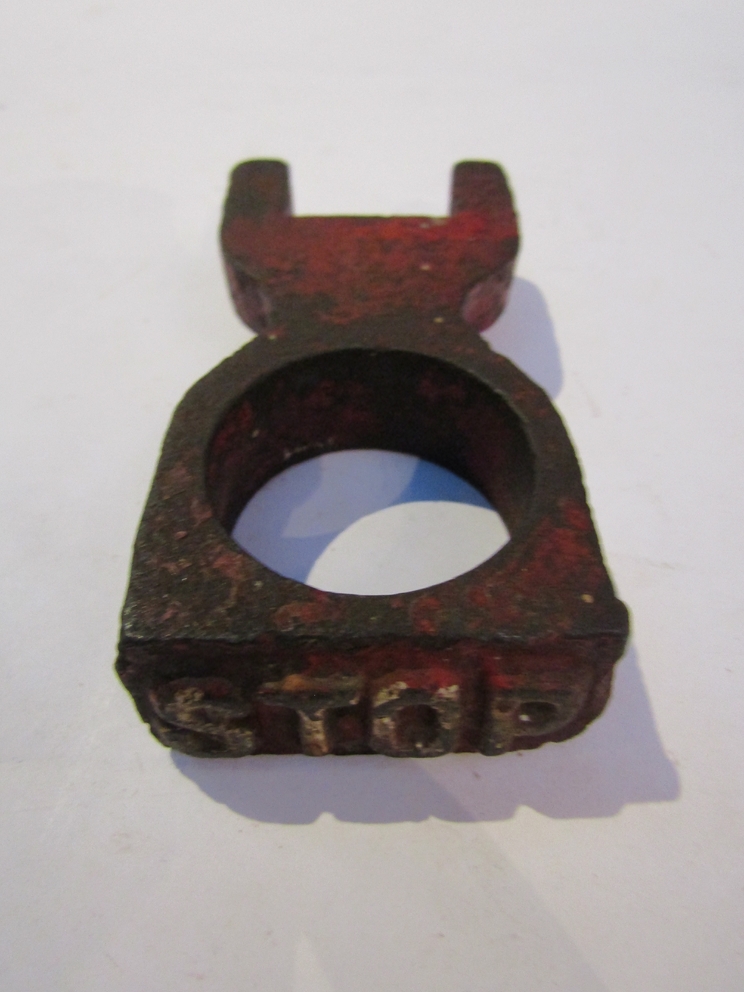 A signal box lever collar,