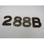 Point identification sleeper mounted cast iron numbers 288B