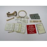 A quantity of mixed traffolyte labels to include Telephone Notices,