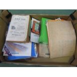 A box containing mixed railway ephemera to include magazines,