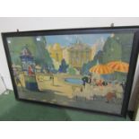 A framed and glazed 'The Continent' print by Leonard Richmond,