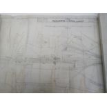 A quantity of maps, technical drawings etc of Doncaster area, 1954, Pocklington Station 1943,