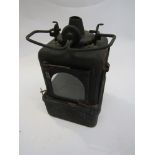 A signal lamp interior with wick and burner,