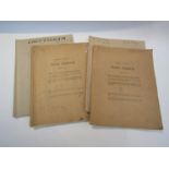 Four signal box train registers for Rotherham North, Ely North,