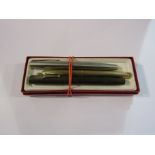 A boxed gold plated Sheaffer fountain pen,