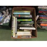 Three boxes containing a quantity of antique and gardening reference books