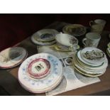 A collection of mainly 19th Century nursery ceramics including Moral tales, tea cups,
