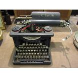 An LC Smith Corona vintage typewriter