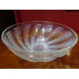 A Rene Lalique opalescent bowl, 8cm tall x 20.
