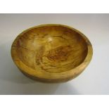 A burr wood turned bowl,