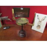 A 19th Century brass nautical compass by A Dodd of 56 Glassford Street, Glasgow,