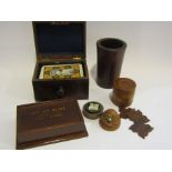 19th Century and later playing/ calling card boxes, one with contents,