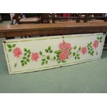 An enamelled rose pattern washboard back,