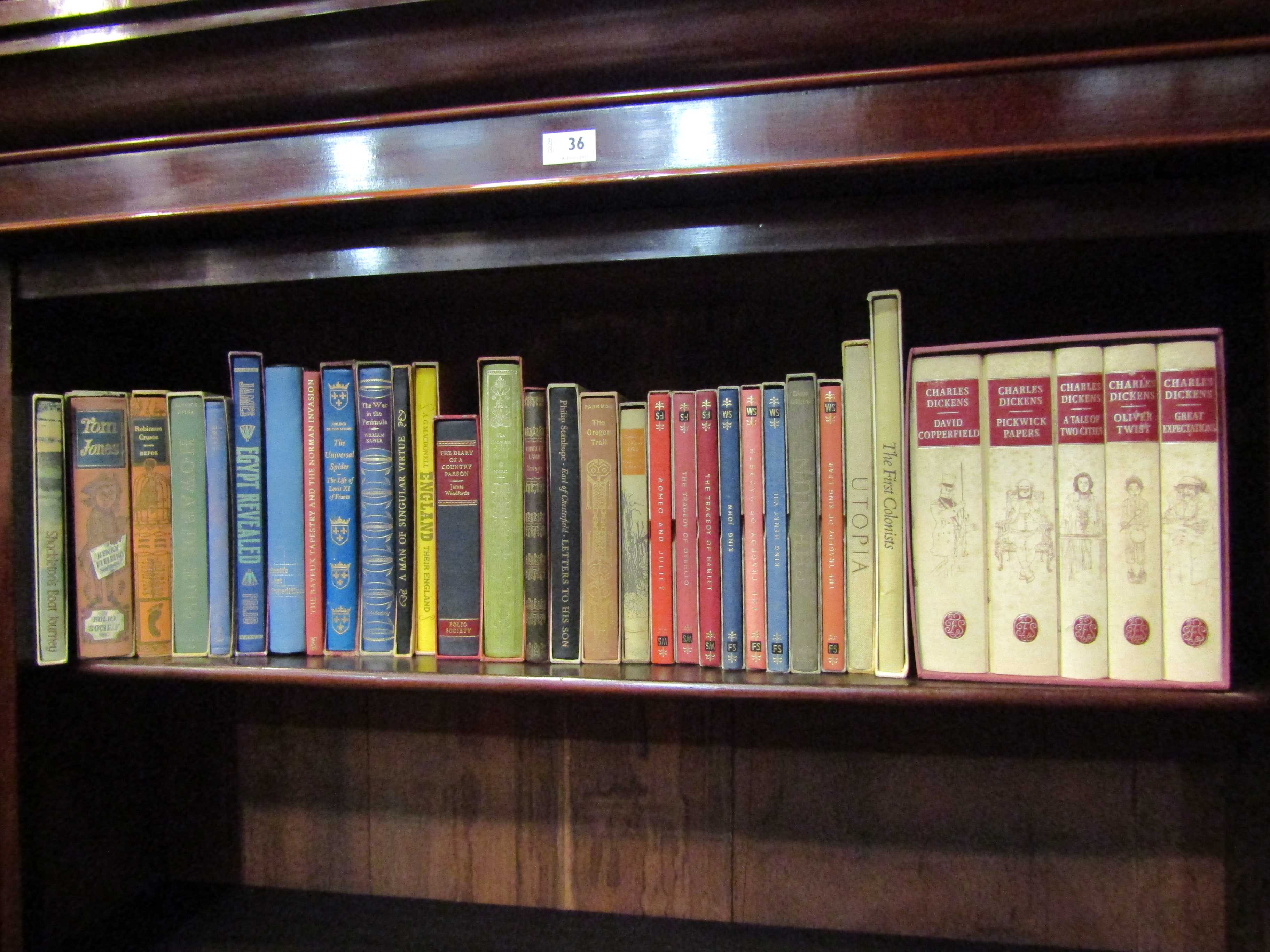 A good collection of Folio Society volumes including Shakespeare, Dickens,