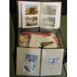 A case containing mixed ephemera, photographs, stamps,