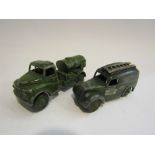 A Dinky water tanker and 261 Post office van (2),