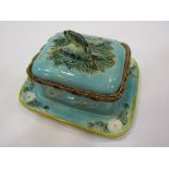 A Joseph Holdcroft Majolica sardine box,