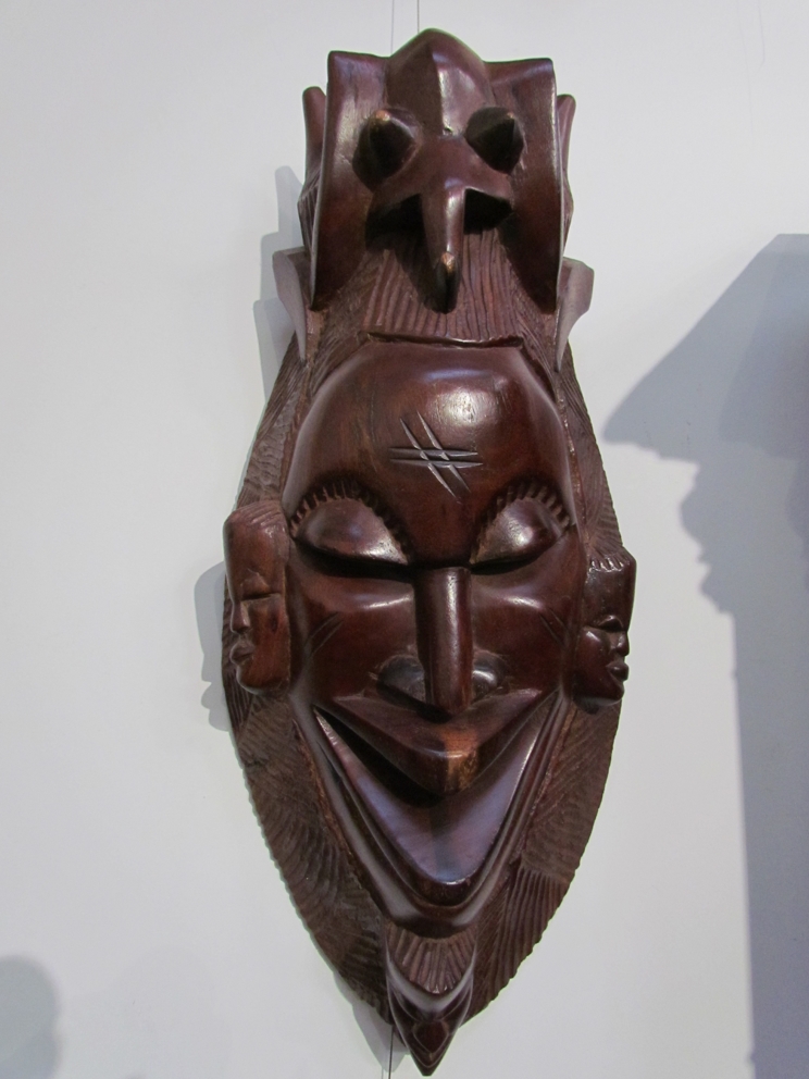 A carved African mask, - Image 2 of 2