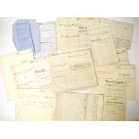 A packet of 14 vellum and other indentures 1850's-1920's, all Attleborough related,