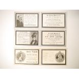 Three in Memoriam folding cards: Queen Victoria, Queen Alexandra and George V, each approx 7.