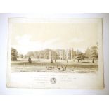 A 19th Century Lithograph of Flixton Hall, Suffolk, by R.