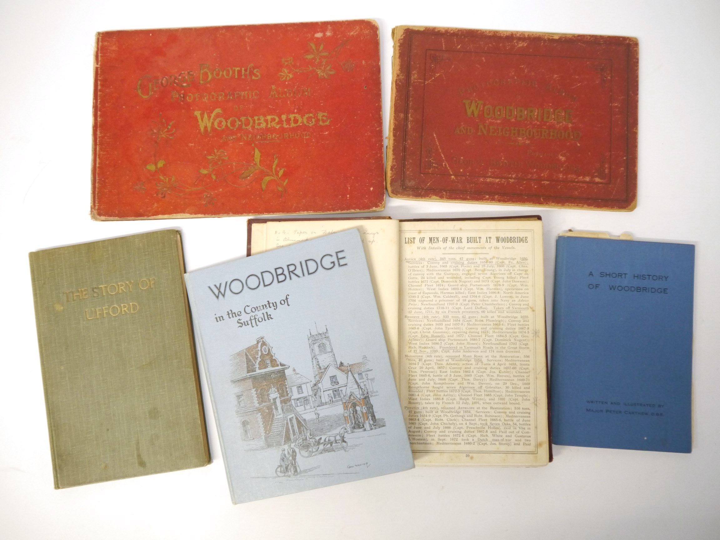 Six titles Woodbridge and environs, including Major Peter Carthew: 'A Short History of Woodbridge',