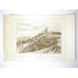 William Daniell, an uncoloured aquatint of Lowestoft, 1822, image approx 17 x 25cm,