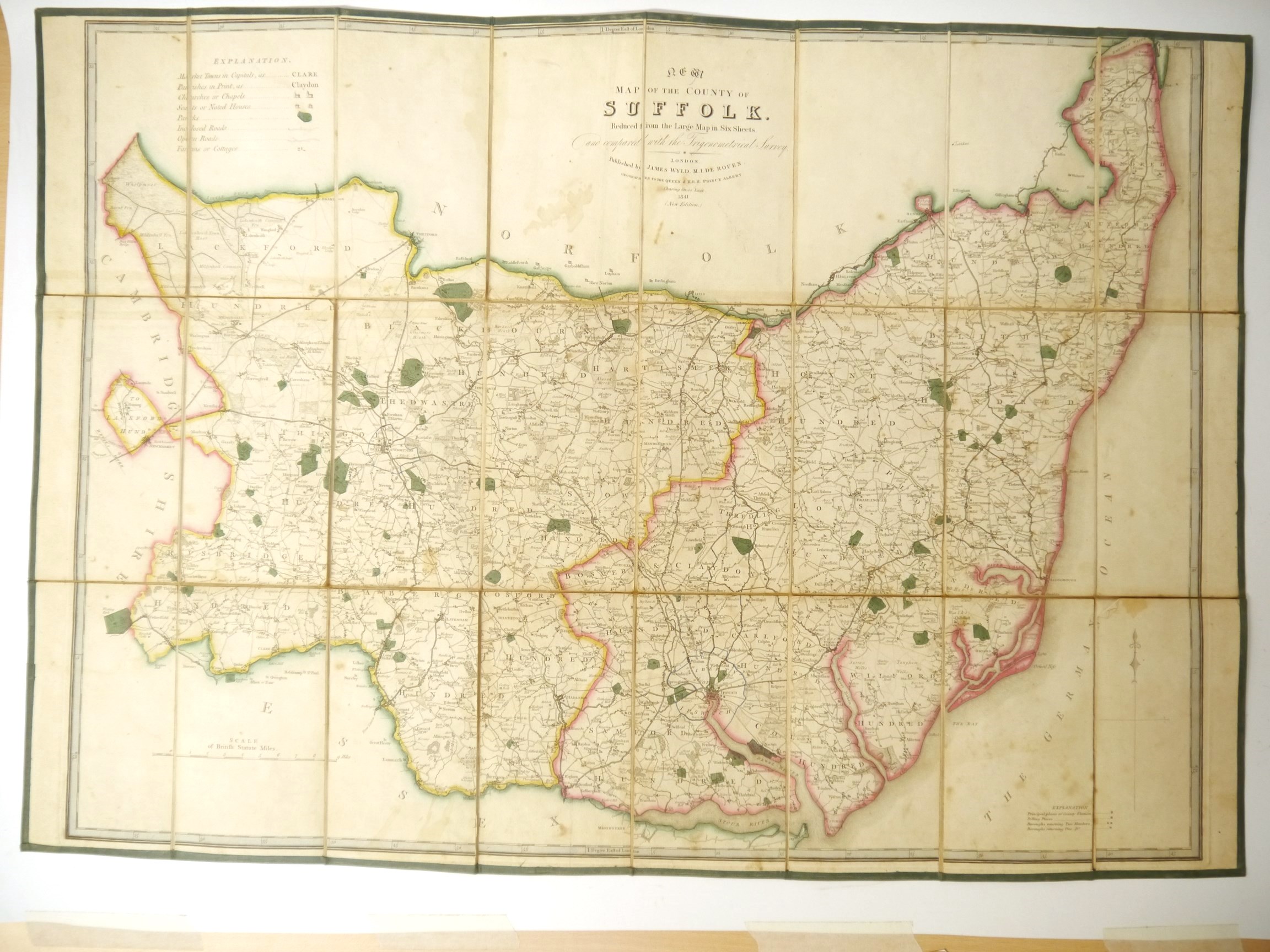 James Wyld (published):'A new Map of the County of Suffolk.