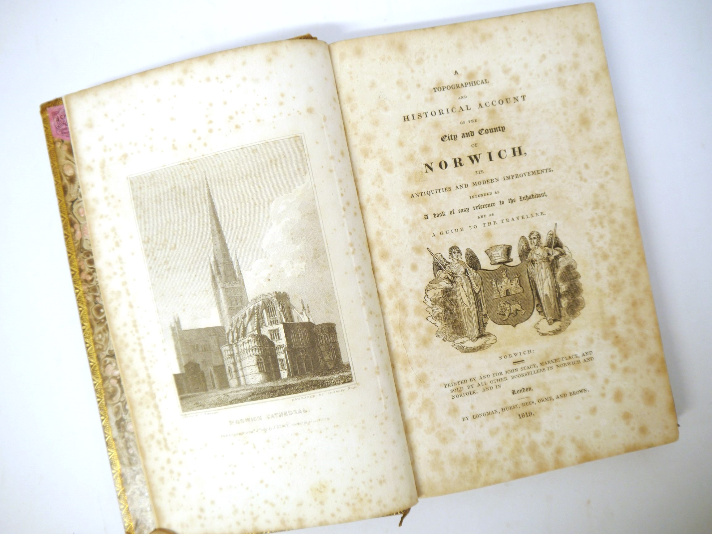 John Stacy: 'A Topographical & Historical Account of the City of Norwich', 1819, 1st edition, - Image 2 of 6