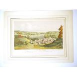 A coloured lithograph 'Valley of Thorpe, Near Norwich, from Butter Hills', 1842, by M.E.