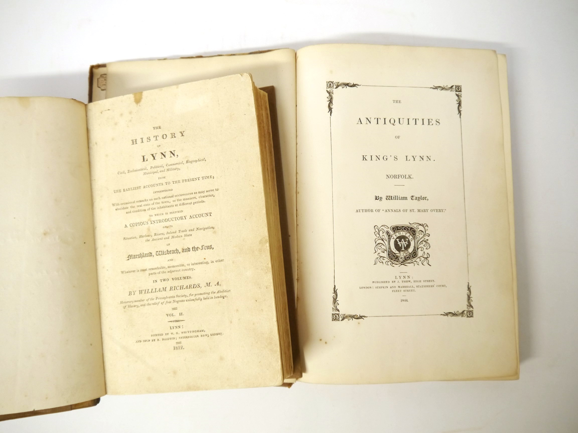 William Taylor: 'The Antiquities of Kings Lynn', Lynn, J Thaw, 1844, 1st edition, - Image 2 of 7