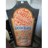 A hand painted sign,