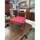 A set of four Victorian mahogany dining chairs,