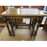 Two oak occasional fitting tables