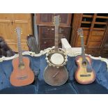 Three acoustic guitars for restoration