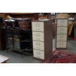 A metal 4 drawer filing cabinet 46 x 62 x 133cm