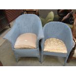 Two Lloyd Loom chairs