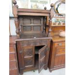 A small oak court cupboard