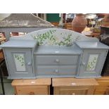 A painted pine dressing unit/ wall cabinet