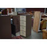 A metal 4 drawer filing cabinet 46 x 62 x 133cm