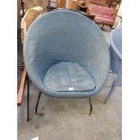 A 1950s metal framed easy chair by Arvin