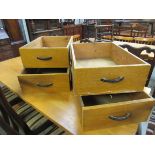 Four Victorian scumble painted pine drawers