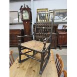 A 19th Century spindle-back rocking chair