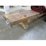 A school gym bench 328cm long x 30cm tall