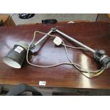 A 1950's engineers desk lamp with geared joints,