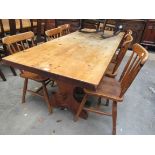 A country pine refectory table