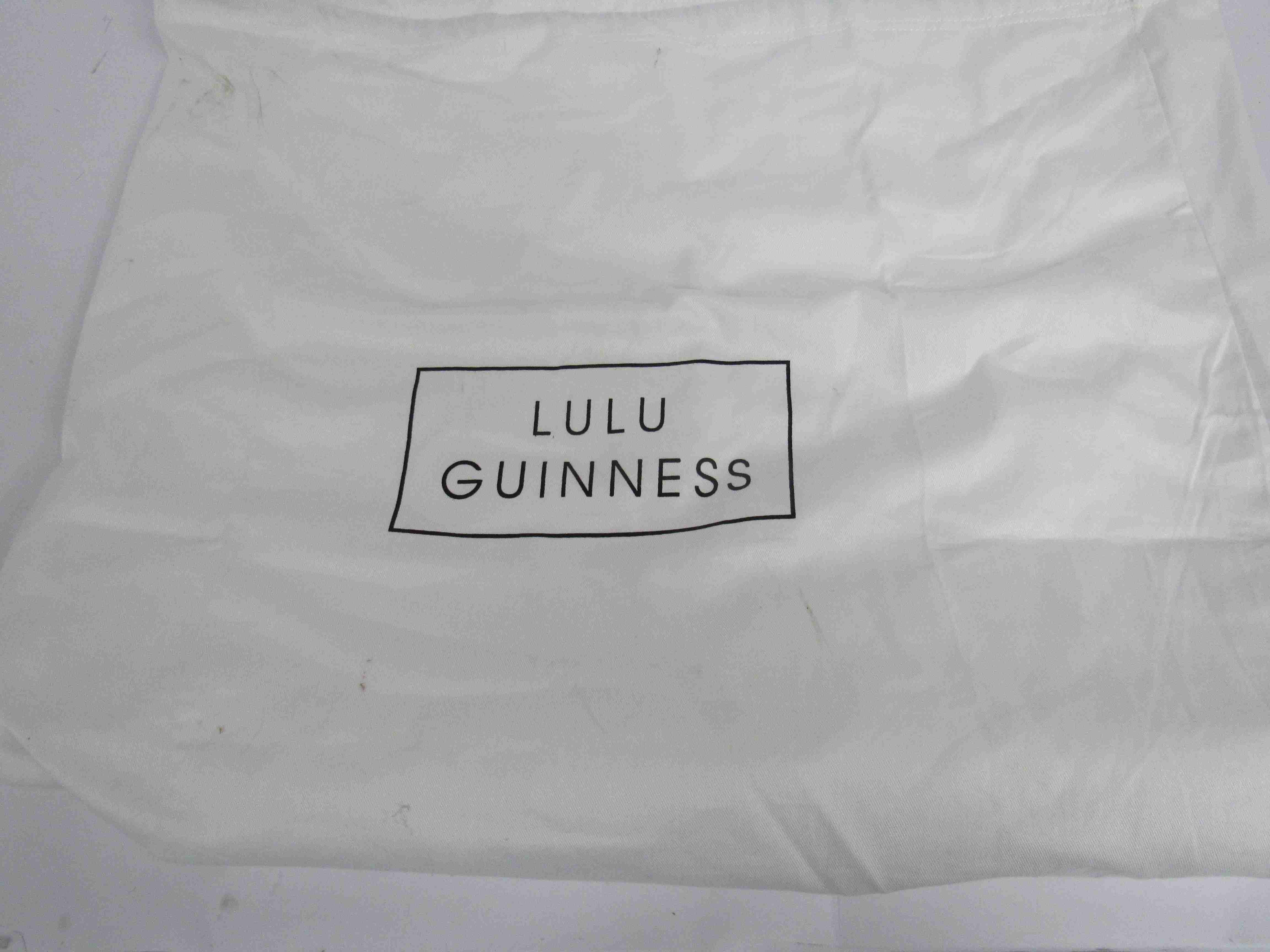 LULU GUINNESS large Pollyanna bag. This fabulous black bag has a patent leather body. - Image 2 of 14