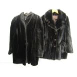 Two ladies faux fur jackets